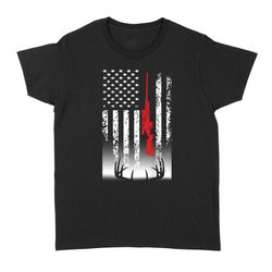 Deer hunting Women&8217s T-shirt USA flag Shirts for Deer hunter &8211 FSD869