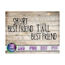 short best friend tall best friend coffee cups large grande venti SVG PNG cut file digital file digital download best fr