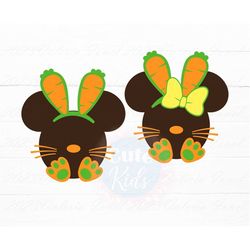 Mouse Head Easter Bunnies SVG – Easter Rabbits Decor svg cut files for cricut & eps, ai, png, pdf clipart. Vector graphi