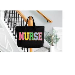 NURSE Tote Bag, Nurse Gift, Back to School Gift for School Nurse Bag, Personalized Nurse Gift