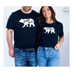 Mama Bear Shirt,  Papa Bear Shirt, Mother's Day Shirts, Bear Family T-Shirts, Custom Bear Family Name Shirts, Father's D