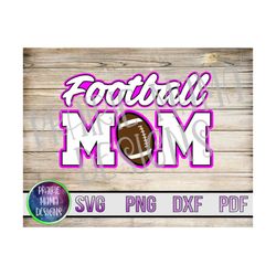 Football mom SVG PNG PDF dxf cut file digital file digital download 300 dpi sports mother soccer heart
