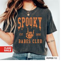 Skeleton Halloween Shirt, Vintage Halloween Sweatshirt, Comfort Colors Fall Shirt for Women Fall Sweatshirt