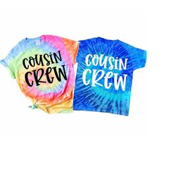 Cousin Crew Shirts for Kids, Cousin Shirts Tie Dye Matching Cousin Tshirts Retro, Promoted to Big Cousin T Shirt Beach C