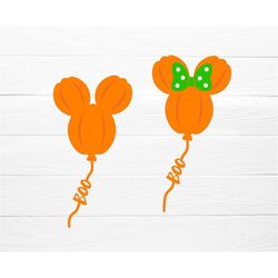 mouse head pumpkin balloons – thanksgiving holiday vibes svg cut file for cricut & png, eps, pdf clipart. vector graphic
