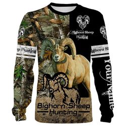 Bighorn Sheep hunting Custom Name 3D All over print shirts &8211 personalized hunting gifts &8211 FSD242