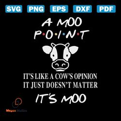 It's Like A Cows Opinion, It Just Doesn't Matter, It's Moo Svg, It's a Moo Point Svg, Joey Says, Png, Dxf, Eps