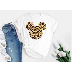 leopard skin pattern design for shirts -  mouse head svg cut file for cricut & eps, png clipart printable. vector graphi