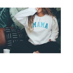 Blue Mama Sweatshirt, Gift For Mom, Mama of Boys Shirt, Mom Life Sweatshirt, Mom of Boys Sweatshirt, Boy Gender Reveal S