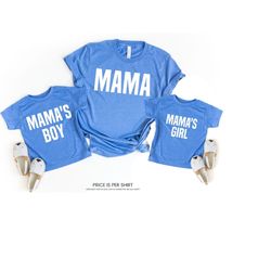 Mommy and Me Outfit Boy & Girl, Mom Gift from Daughter or Son, Matching Family Shirts, Mamas Girl Mamas Boy Shirts