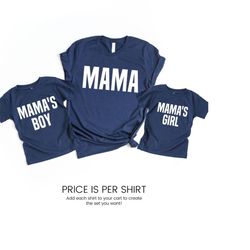 Gifts for Mom, Mommy and Me Outfits, Christmas Matching Family Shirts, Mother Son, Mother Daughter, Mamas Boy Mamas Girl