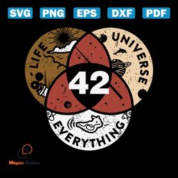42 The Answer To Life The Universe And Everything Shirt Svg, Gift for Friends, Funny Shirt Svg, Png, Dxf, Eps