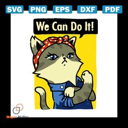 i can do it, cat cool cat funny animal svg