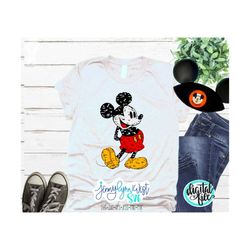 Mickey Mouse Distressed SVG Sublimation PNG Classic Mickey Mouse Cut File Iron On Shirts Silhouette Cricut Cut File Mick