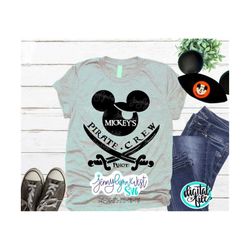 Mickey Mouse Pirate Swords SVG Pirate Crew  Shirt SVG Iron on Cutting File Mickey Mouse Swords Cricut svg DXF png