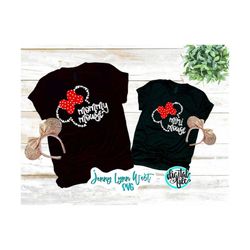 Mommy Mouse SVG Mini Mouse Mickey Head Digital File SVG Hand Lettered Disneyland Mommy mouse Silhouette Cricut dxf PNG