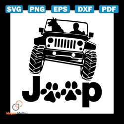 Jeep Dog Paw Svg, Vehicle Svg, Jeep Svg, Dog Paw Svg