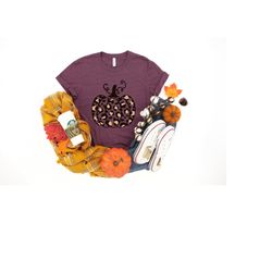 Leopard Pumpkin Shirt, Cheetah Pumpkin Shirt,Thanksgiving Shirt, Thankful Shirt,Fall Shirt, Hello Pumpkin,Family Matchin