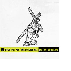 Crucifix SVG | Jesus Christ Svg | Cross SVG | Religious Christian Faith Worship Catholic | Son of God SVG | Cricut Cutti