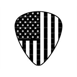 Guitar Pick Svg, American Flag Svg, USA Flag, Music Band. Vector Cut file Cricut, Silhouette, Pdf Png Dxf, Decal, Sticke