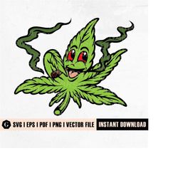 smoking cannabis leaf svg | smoking marijuana svg | smoking canabis svg | smoking weed svg | 420 svg | cannabis joint sv