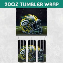 Green Bay Packers Football Tumbler Wrap, Packers Football Tumbler Wrap, Football Tumbler Wrap, NFL Tumbler Wrap