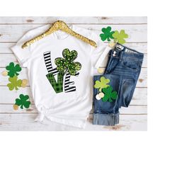 LOVE Patrick Day Leaf Clover Shirt,St. Patricks Day Shirt,Shamrock Lucky Lips,Four Leaf Clover,Shamrock Shirts,Patrick's