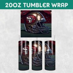 San Francisco 49ers Football Tumbler Wrap, 49ers Football Tumbler Wrap, Football Tumbler Wrap, NFL Tumbler Wrap