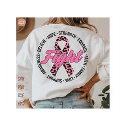 Breast Cancer Svg, Fight Breast Cancer Svg, Cancer Awareness Svg, Cancer Ribbon Svg, Cancer Svg, Cancer Survivor Svg, Br