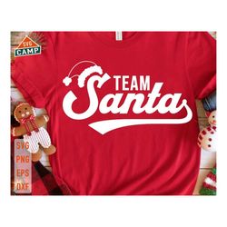 Team Santa Svg, Santa Claus Svg, Merry Christmas Svg, Christmas Squad Svg, Santa Crew Svg, Santa Squad, Santa Hat Svg, C