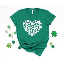 Shamrock And Hand Drawn Heart St Patty's Day Shirt,St. Patricks Day Shirt,Four Leaf Clover,Shamrock Shirts,Patrick's Day