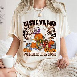 vintage disney pooh bear halloween shirt, pooh and friends halloween shirt, disneyland halloween shirt, disney trip shir