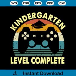 Kindergarten level complete Video Gamer Graduation svg