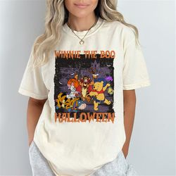 pooh and friends halloween shirt, retro pooh bear halloween shirt, winnie the pooh halloween shirt, disney trip shirt