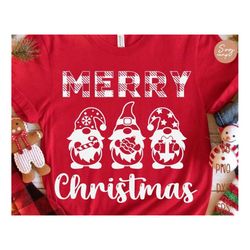Christmas Gnomes Svg, Merry Christmas Svg, Cute Gnomies Svg, Buffalo Plaid, Winter Gnomes Svg, Kids Funny Christmas Shir