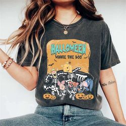 disney winnie the pooh skeleton halloween shirt, pooh bear halloween shirt, pooh and friends skeleton halloween costume,