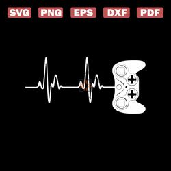 Gamer Heartbeat TShirt Video Game Lover Gift Shirt,svg Png, Dxf, Eps