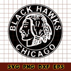 Chicago Blackhawks Hockey Team Circle Logo Svg, Chicago Blackhawks Svg, NHL Svg, Sport Svg, Instant Download