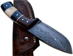 Handmade Damascus Steel 8 Inches Full Tang Skinner Knife Best Christmas Gift Birthday Gift anniversary Gift A6