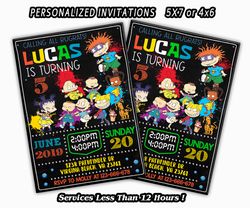 Rugrats Birthday Invitation, Rugrats Birthday Party Invites, Rugrats Printable Invitation, Personalized Invitation