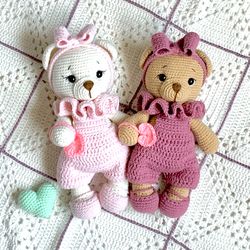 crochet bear toy amigurumi plush teddy bear handmade crochet toys gift for baby kids