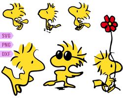 Woodstock Snoopy Yellow Bird Fly, Flying Bird Svg, Peanuts Png, Snoopy svg