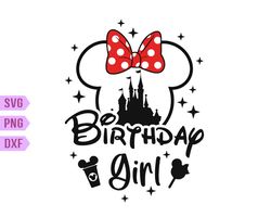 Disney Family Birthday Girl Svg, Mickey and Friends Birthday Svg, Disney Happy Birthday Girl Svg