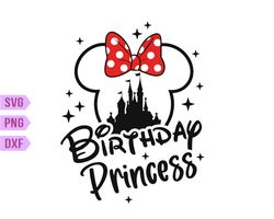 Disney Birthday Princess SVG, Carriage, Crown, Stars And Numbers SVG,