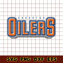 Edmonton Oilers Text Logo Svg, Edmonton Oilers Svg, NHL Svg, Hockey Team Svg, Sport Svg, Instant Download