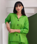 solid green color co-ord dress for women