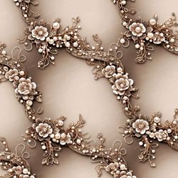 rose gold jewelry with pearls abstract pattern pattern tileable repeating pattern