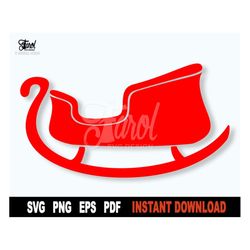Santa sleigh SVG Cut File - Christmas Sleigh SVG File For Cricut- sleigh clipart - Digital Download
