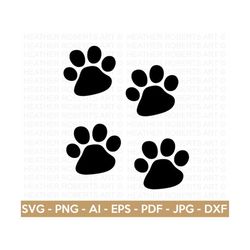 Paw Prints Svg, Dog Svg, Cat svg, Paw SVG, Animal Paw Svg, Animal Svg, Paw Print, Animal Print, Cut Files for Cricut, Si