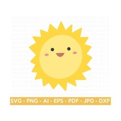 Cute Sun Clipart SVG, Sun SVG, Sun Clipart SVG, Summer svg, Baby Kids svg, Baby Onesie svg, Kids Summer Shirt svg, Cricu